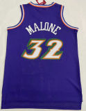 1996/97 Jazz MALONE #32 Snow Mountain Edition Purple Mitchell Ness Retro Jerseys 刺绣