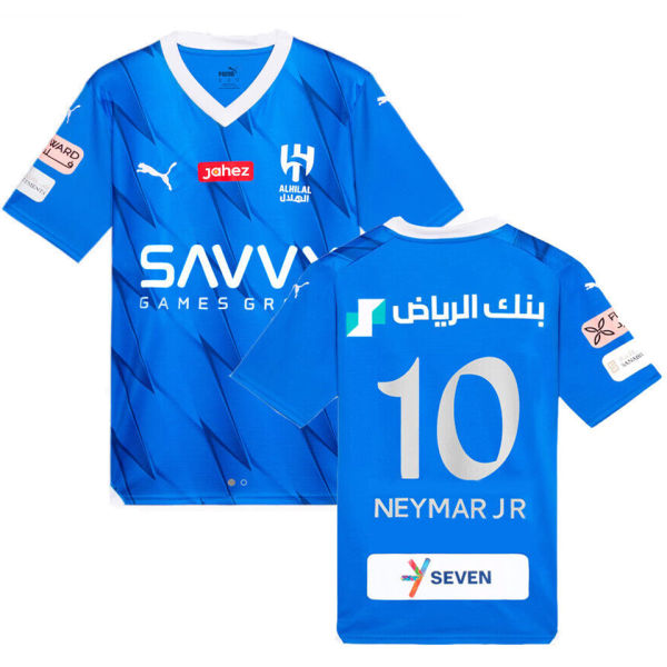 NEYMAR JR #10 Al Hilal SFC Home Blue Fans Jersey 2023/24 利雅得新月 ★★