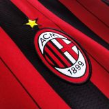 2013/14 AC Milan Home Retro Long Sleeve Soccer Jersey