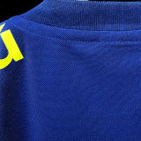2022 Brazil Royal Blue POLO Soccer Jersey有钮