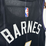 2025 Timberwolves BARNES #4 Black NBA Jerseys 热压