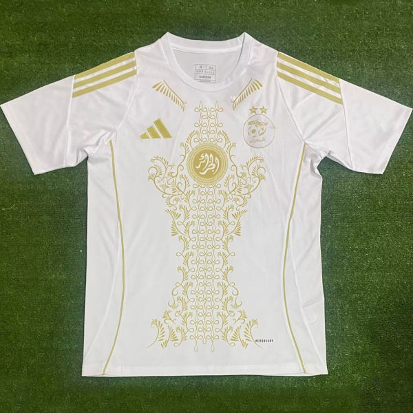2025 Algeria Special Edition White Fans Soccer Jersey