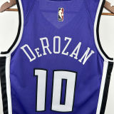 2024/25 Kings DEROZAN #10 Purple Retro NBA Jerseys 热压