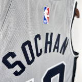 2021 Spurs DEROZAN #10 Grey NBA Jerseys