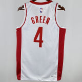 2024/25 Rockets GREEN #4 White NBA Jerseys Hot Pressed