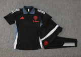 2025 M Utd Black POLO Training Tracksuit