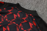2025 M Utd Black Red Kids Sweater Tracksuit