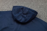 2025 France Sapphire Blue Hoody Zipper Jacket Windbreaker