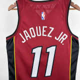 2024/25 Miami Heat JAQUEZ JR. #11 Red NBA Jerseys
