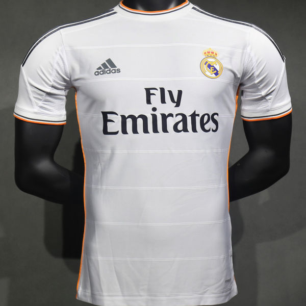 2013/14 RM White Home Retro Player Version Soccer Jersey 球员版