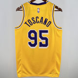 2024/25 Lakers TOSCANO #95 Yellow NBA Jerseys