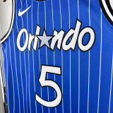 2019 Magic BANCHERO #5 Royal Blue Retro NBA Jerseys