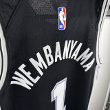 2024/25 Spurs WEMBANYAMA # Black Kids NBA Jersey