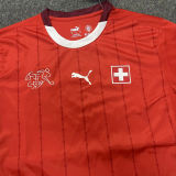 2024/25 Swizerland Home Red Fans Soccer Jersey
