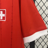 2024/25 Swizerland Home Red Fans Soccer Jersey