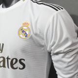 2019/20 RM Home Retro Player Version Long Sleeve Soccer Jersey 球员版