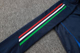 2025 Italy Sapphire Blue Hoody Zipper Jacket Windbreaker