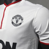 2012/13 M Utd Away White Retro Player Version Soccer Jersey