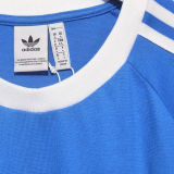 2024 Italy Blue Cotton Retro Style T-shirt