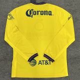 2024/25 Club America Home Yellow Long Sleeve Fans Jersey