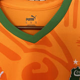 2024/25 Ivory Coast Home Orange Fans Soccer Jersey