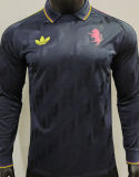 2025 JUV Retro Style Player Version Long Sleeve Soccer Jersey
