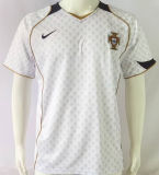 2004 Portugal Away White Retro Soccer Jersey