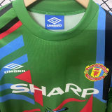 1992/93 M Utd Green GK Retro Soccer Jersey
