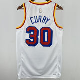 2024/25 Warriors CURRY #30 White Retro NBA Jerseys 热压