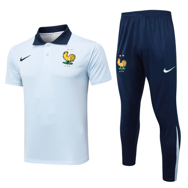 2024/25 France Light Blue POLO Training Tracksuit