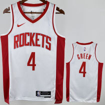 2024/25 Rockets GREEN #4 White NBA Jerseys Hot Pressed