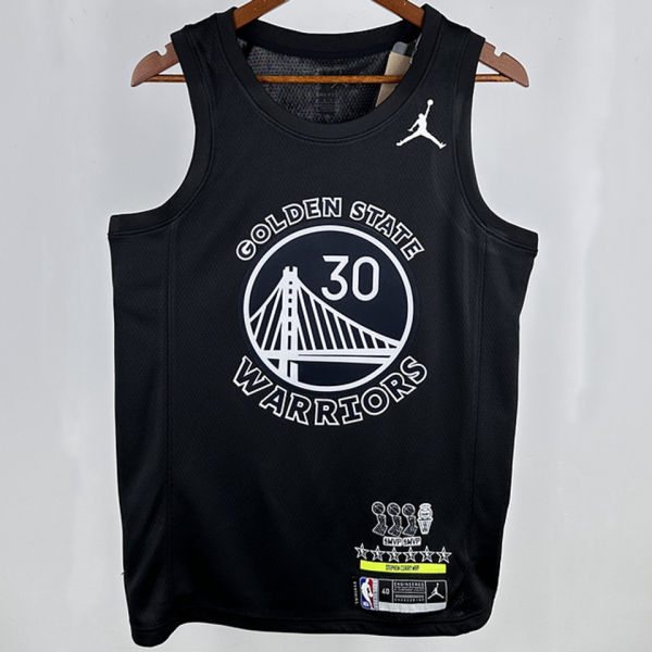 Warriors CURRY #30 Black Honor Edition NBA Jerseys