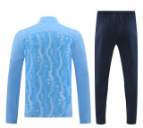 2025 Man City Sky Blue Kids Sweater Tracksuit