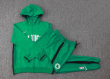 2024/25 Celtics Green Hoody Zipper Jacket Tracksuit