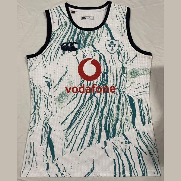 2025 Irish IRFU Away White Rugby Vest Shirt Ireland爱尔兰