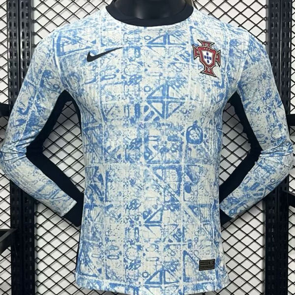 2024/25 Portugal Away Player Version Long Sleeve Jersey