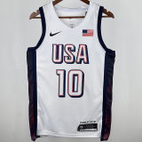 2025 Team USA TATUM #10 White NBA Jerseys