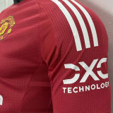 2024/25 M Utd Home Red Player Version Soccer Jersey
