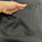 2024/25 Nk~ Black Pure Cotton Sports Trousers Zipper style