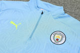 2025 Man City Sky Blue Kids Sweater Tracksuit