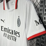 RAFA LEãO #10 AC Milan Away White Fans Soccer Jersey 2024/25 意甲字体 ★★