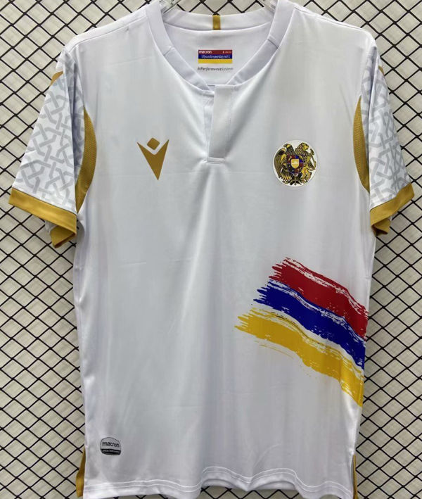 2024/25 Armenia Away White Fans Soccer Jersey