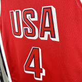 2024 Team USA CURRY #4 Red NBA Jersey