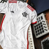2024/25 Flamengo Away White Player Version Long Sleeve Jersey