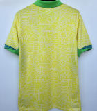 VINI JR． #7 Brazil 1:1 Quality Home Yellow Fans Jersey 2024/25 ★★