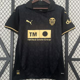 2024/25 Valencia Away Black Fans Soccer Jersey