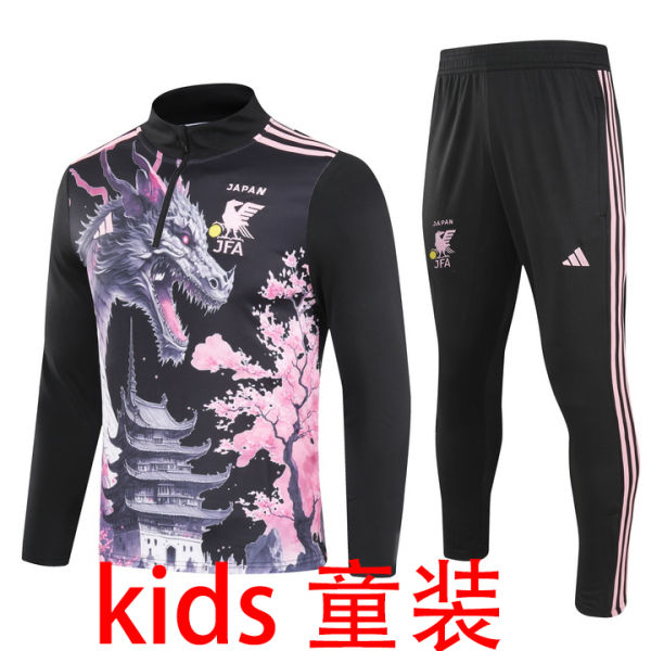 2024/25 Japan Black Kids Sweater Tracksuit