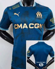2024/25 MS Away Blue Player Version Jersey (Print All Sponsor) 背下+袖+右臂上广告