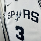Spurs PAUL #3 White NBA Jerseys