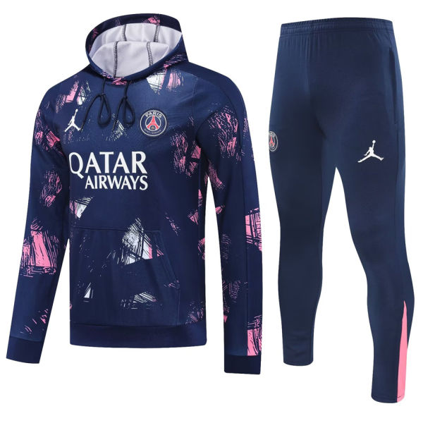 2025 PSG Royal Blue Hoody Zipper Jacket Tracksuit